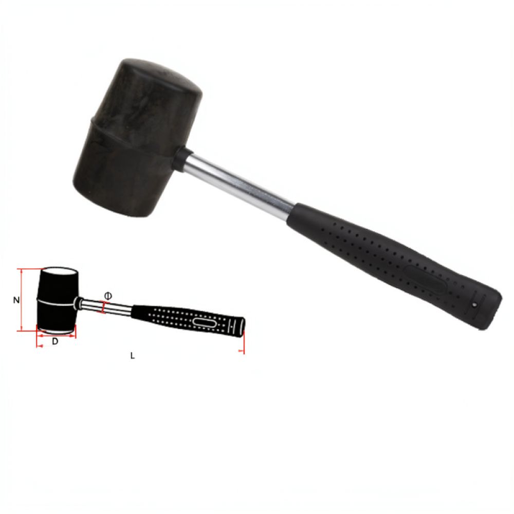 Home Improvement Mark - Martello ergonomico in gomma per l’assemblaggio