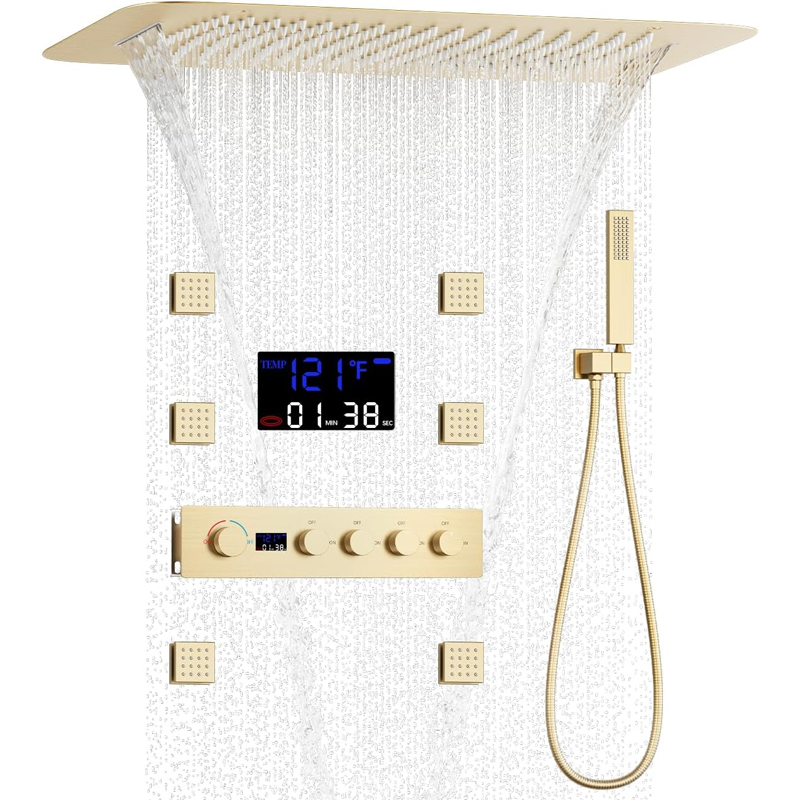 Faucet - Ottone spazzolato oro Display digitale Sistema