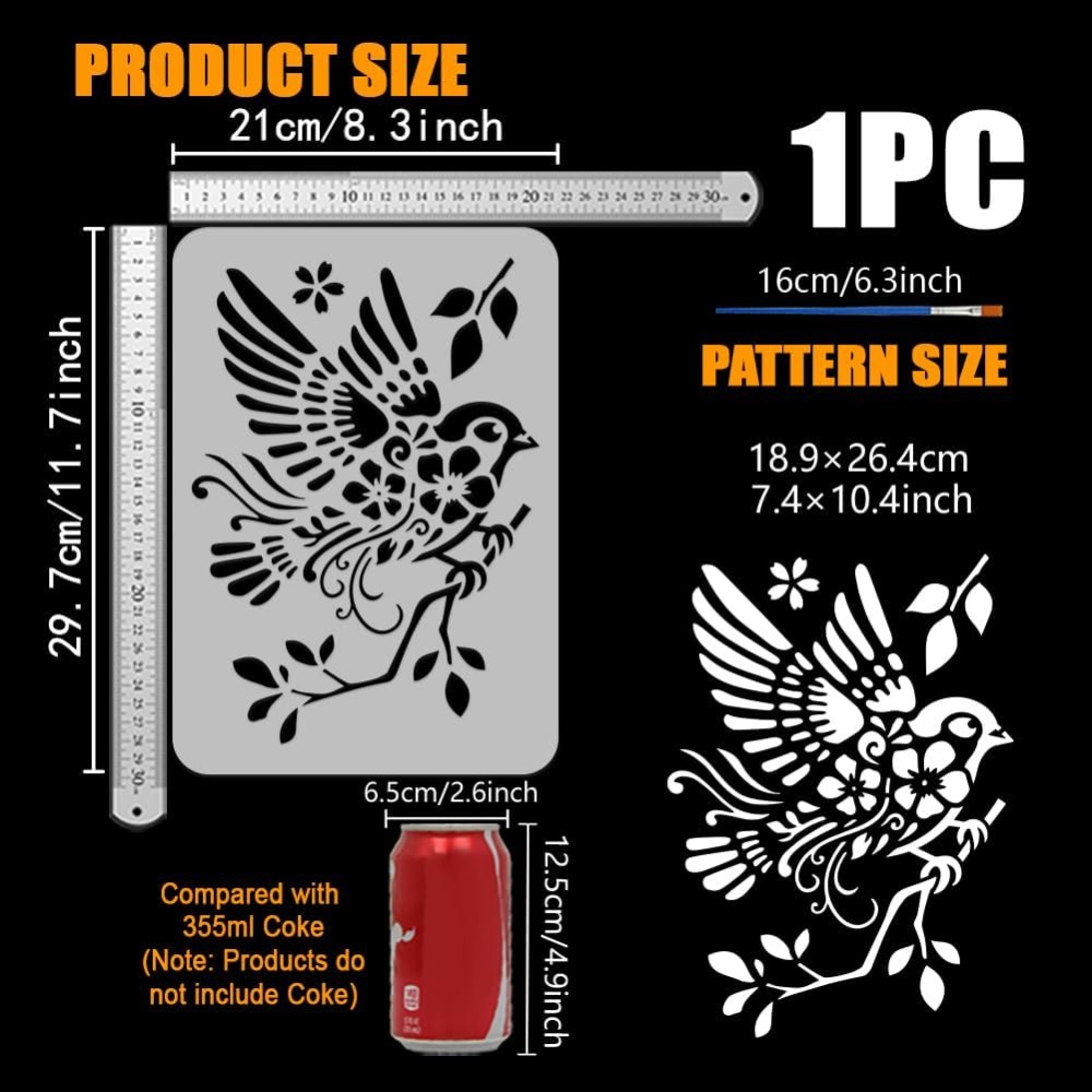Stencil da disegno di passeri  - Paint Brush recensione e prezzo