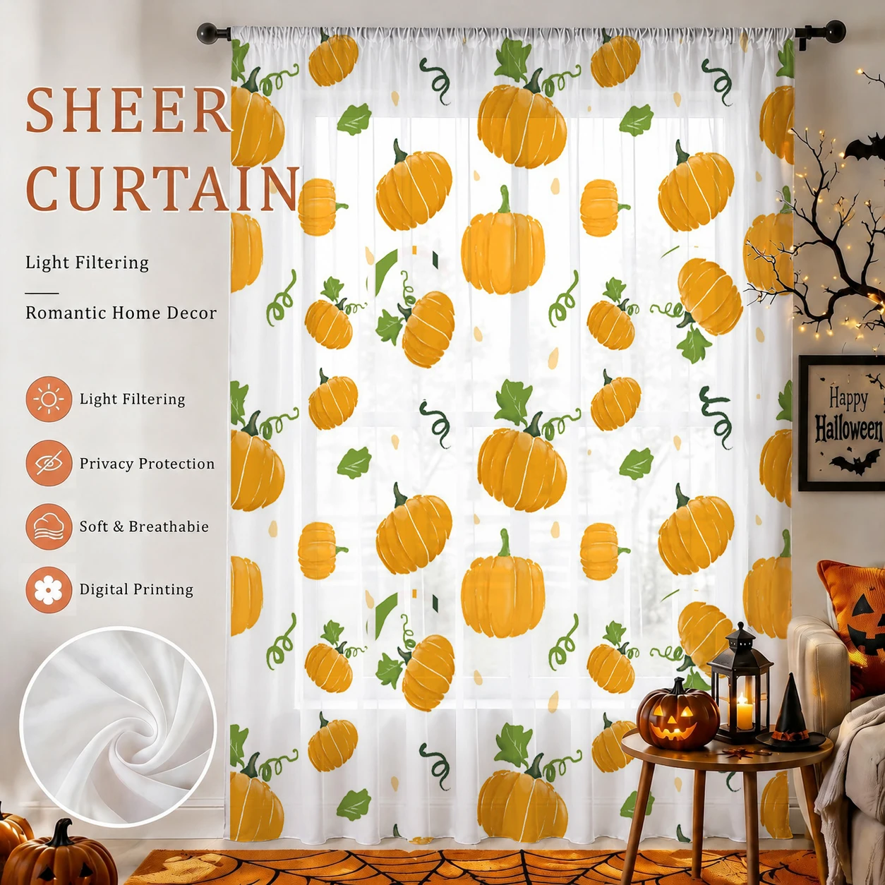 Tenda Trasparente di Halloween - Curtain Rods recensione e prezzo